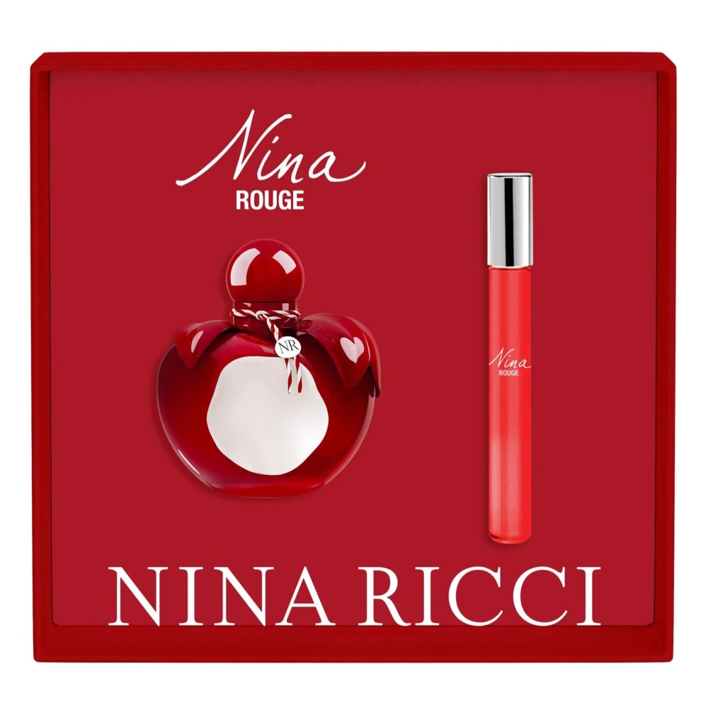 Nina Ricci Nina Rouge Giftset EDT Spray 50ml+ EDT Roll-on 10ml (For Women)