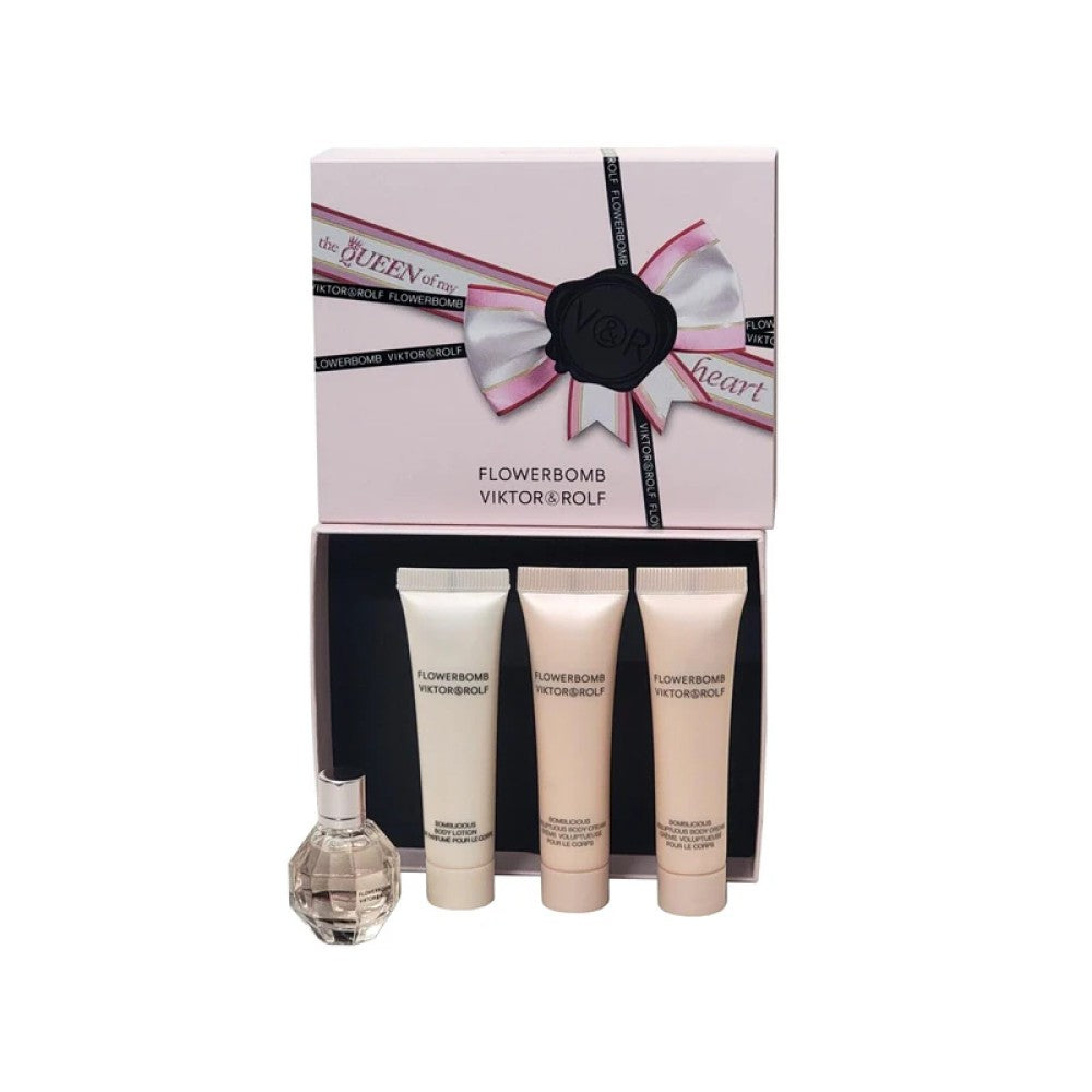 Viktor& Rolf Flowerbomb 4pc Giftset (EDP 7ML+BL 15ML+BC 2X15ML)