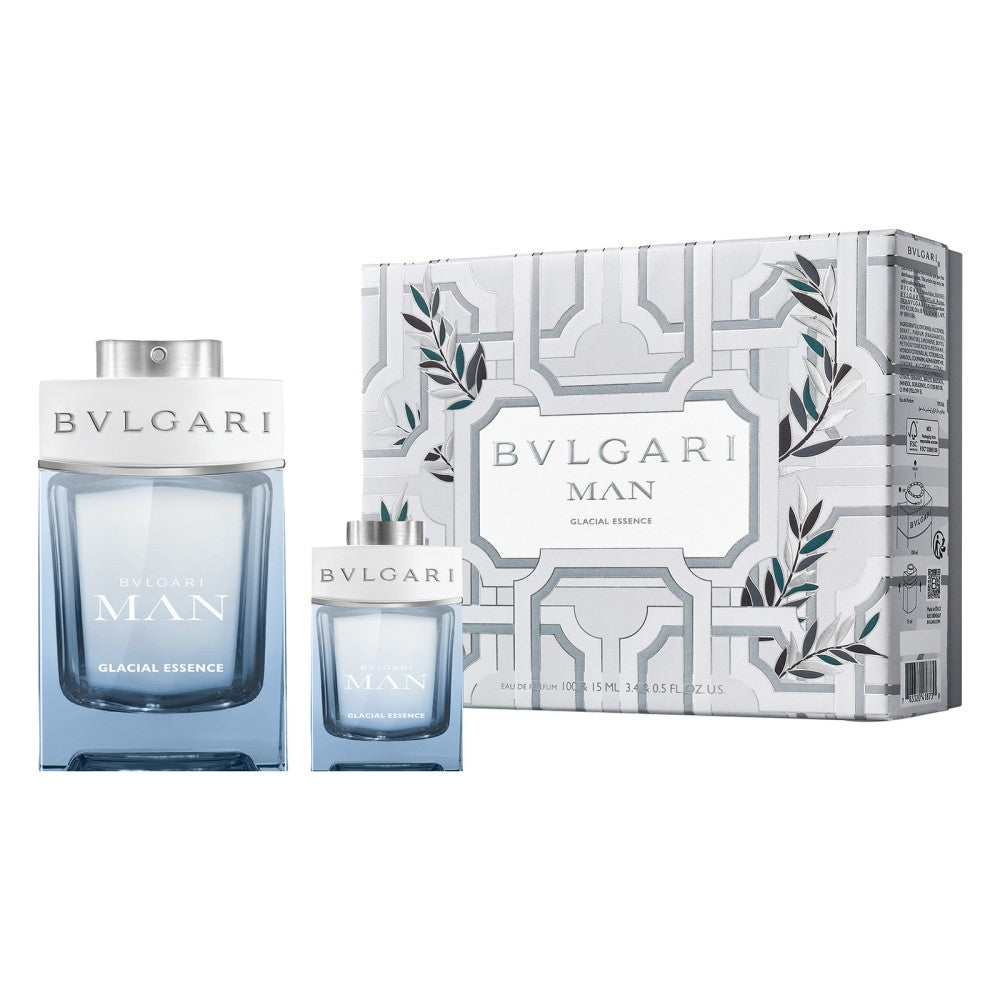 Bvlgari Man Glacial Essence Set EDP 100ML+EDP 15ML (For Men)