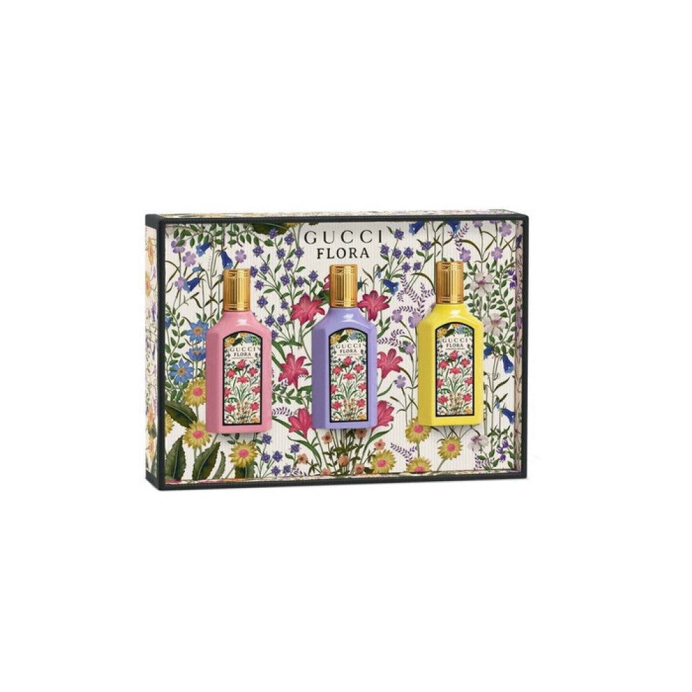 Gucci Flora Gorgeous (W) Mini Set EDP 3X5ML (Gardenia + Magnolia + Orchid)