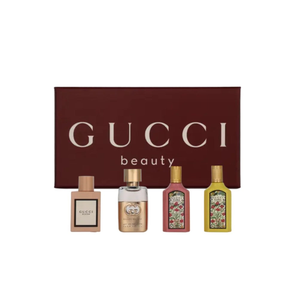 Gucci (W) Mini Set 4x5ML (FLORA GORGEOUS ORCHID+FLORA GORGEOUS GARDENIA+GUILTY POUR FEMME+BLOOM)