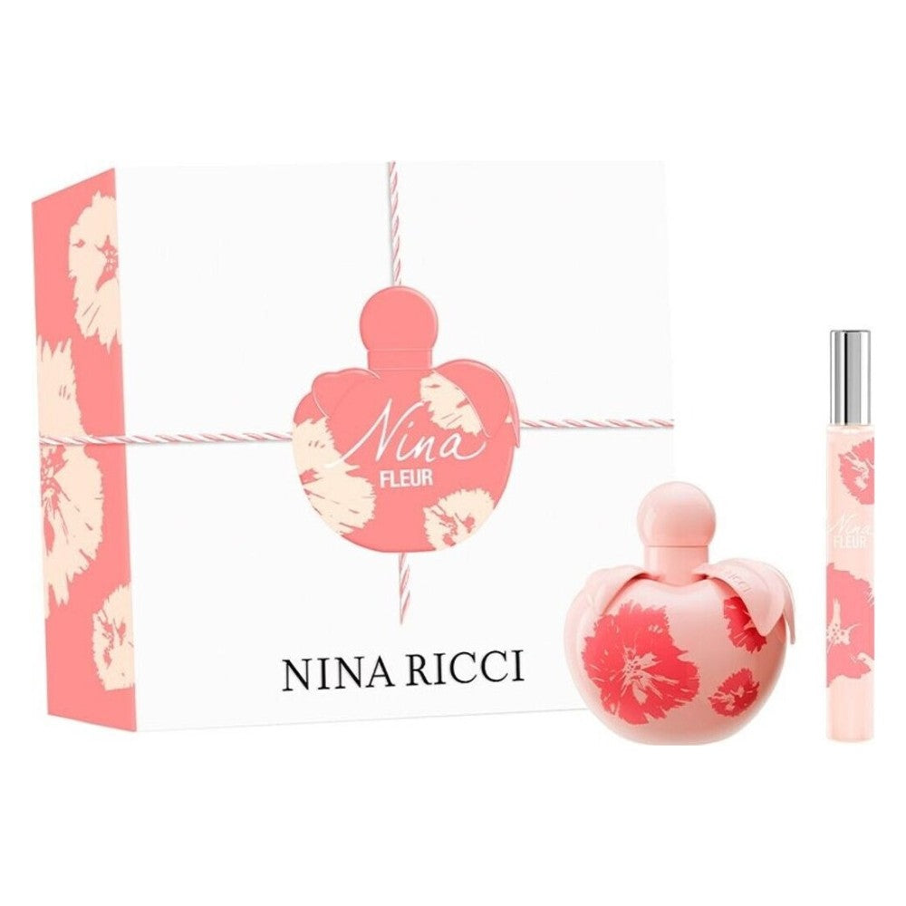 Nina Ricci Nina Fleur Giftset EDT Spray 50ML+ EDT Roll-on 10ML (For Women)