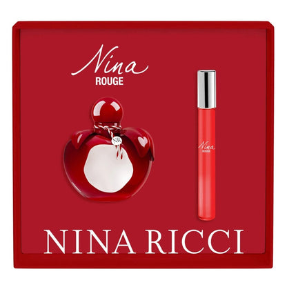 Nina Ricci Nina Rouge Giftset EDT Spray 50ml+ EDT Roll-on 10ml (For Women)