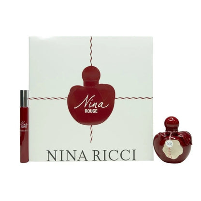 Nina Ricci Nina Rouge Giftset EDT Spray 50ml+ EDT Roll-on 10ml (For Women)