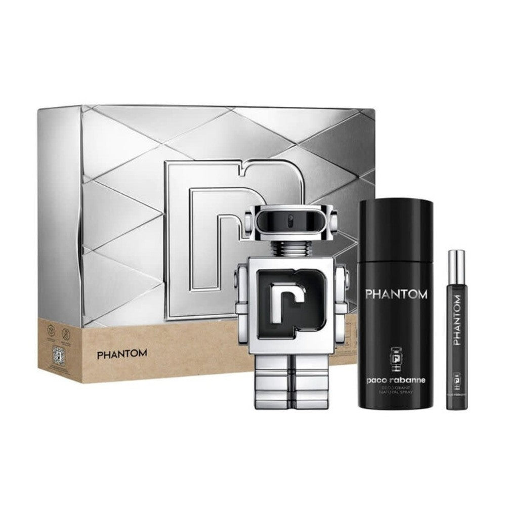 Paco Rabanne Phantom set EDT 100ML+EDT 10ML+Deodorant 150ml (For Men)
