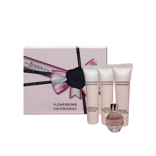 Viktor& Rolf Flowerbomb 4pc Giftset (EDP 7ML+BL 15ML+BC 2X15ML)