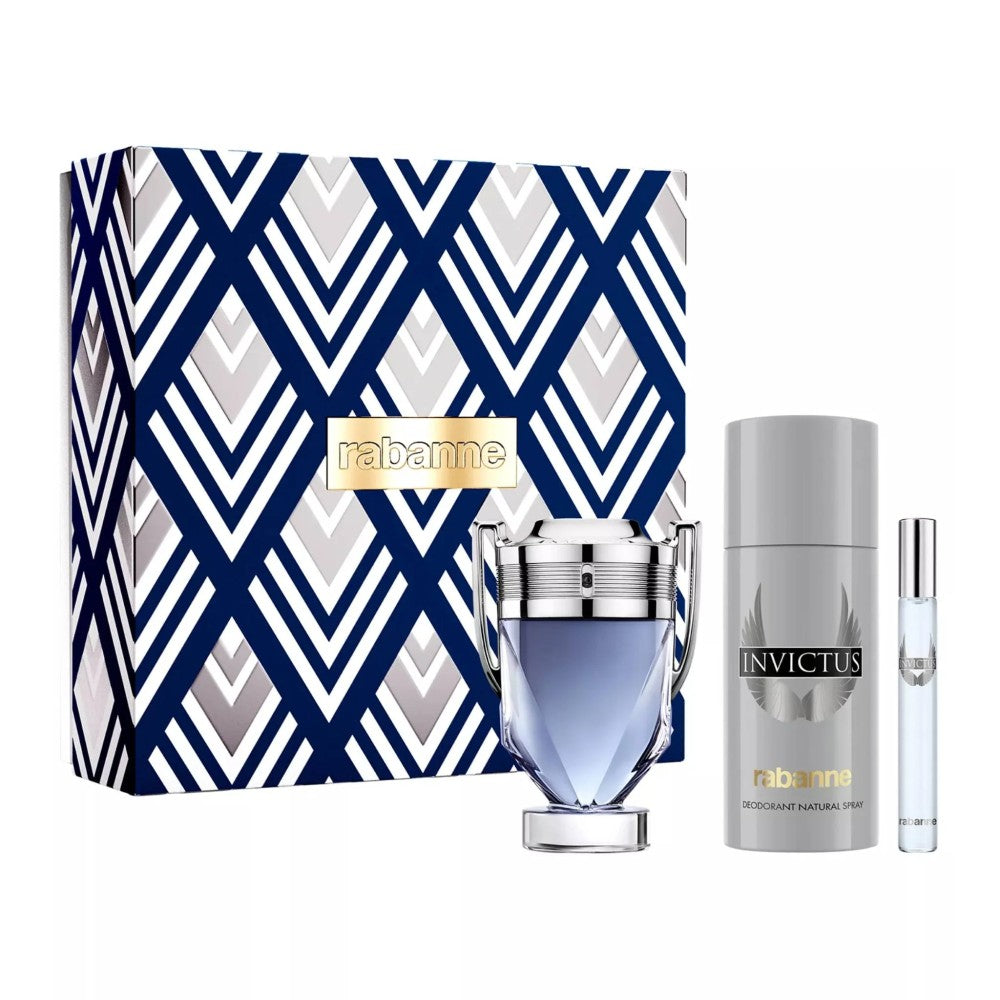 Rabanne Invictus Giftset EDT 100ML+Deodorant Spray 150ml+EDT Spray 10ml