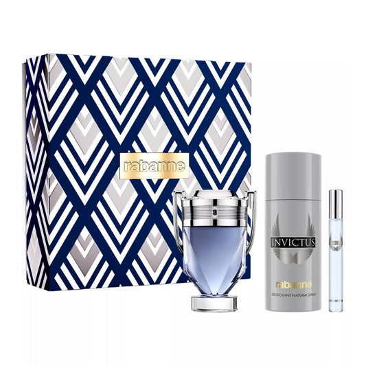 Rabanne Invictus Giftset EDT 100ML+Deodorant Spray 150ml+EDT Spray 10ml