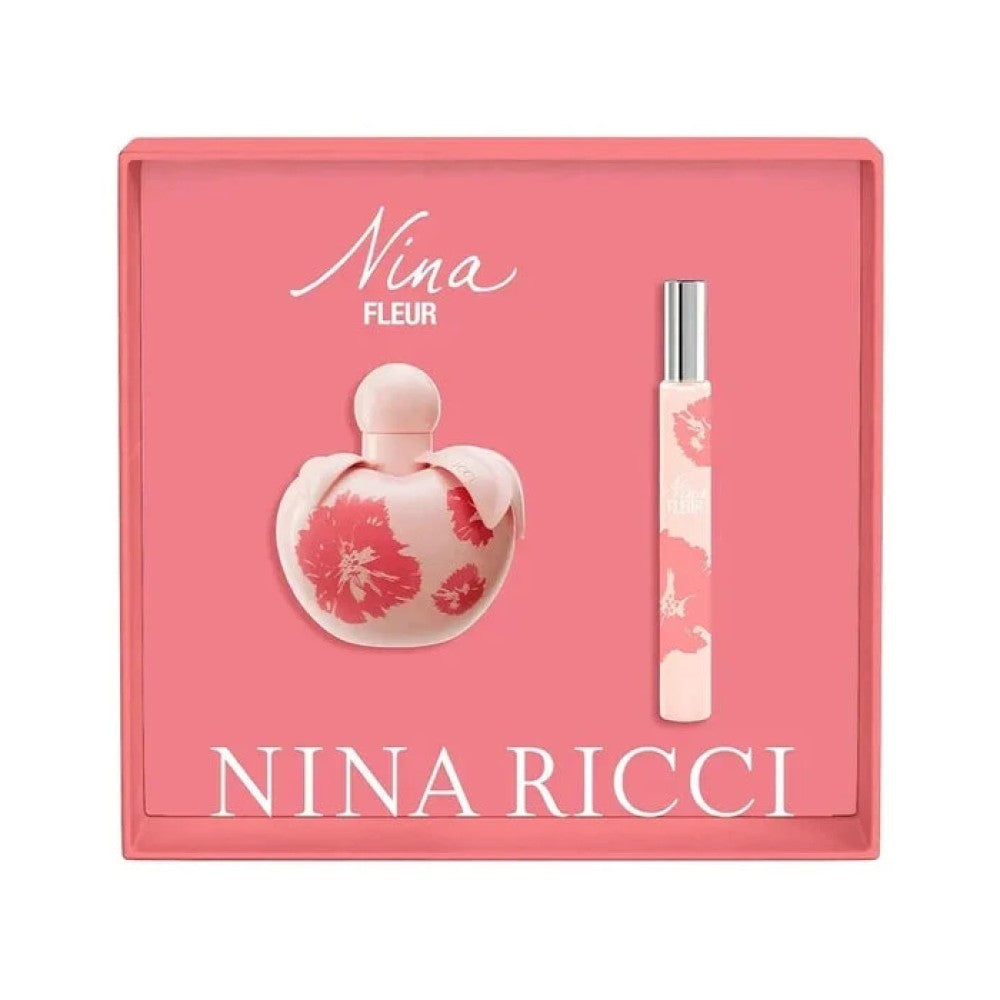 Nina Ricci Nina Fleur Giftset EDT Spray 50ML+ EDT Roll-on 10ML (For Women)