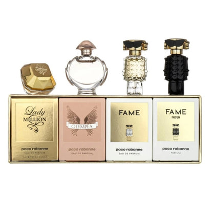 Paco Rabanne (W) Mini Set (Lady Million EDP 5ML+Olympea EDP 6ML+Fame EDP 4ML+Fame Parfum 4ML)