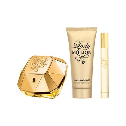 Paco Rabanne Lady Million Gift Set 80ml EDP + 10ml EDP + 100ml Body Lotion