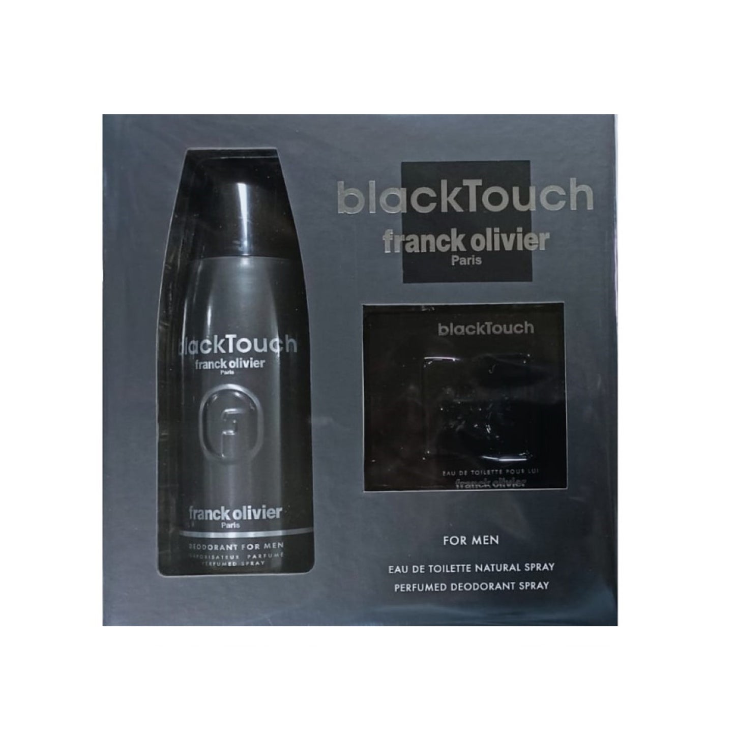 Franck Olivier Black Touch 100ml Edt + 250ml Deodorant Coffret Set